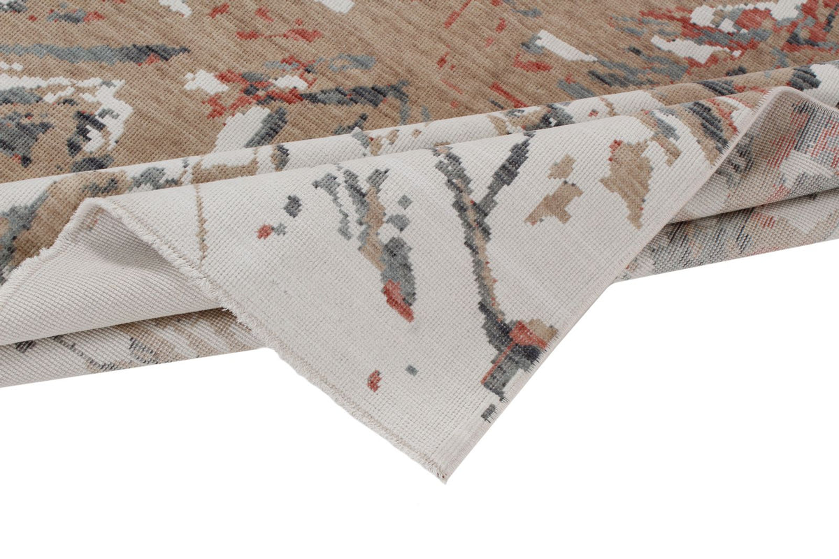 4x6 Ivory and Multicolor Turkish Traditional Rug
