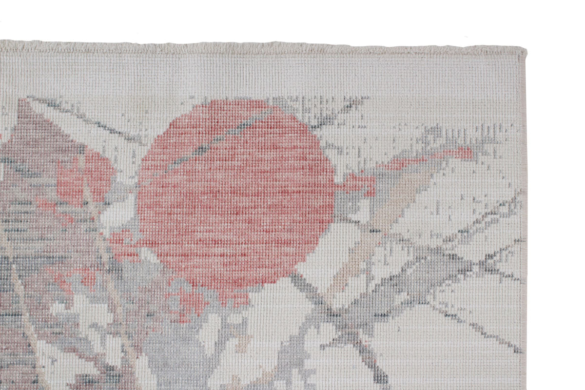 4x6 Ivory and Multicolor Turkish Traditional Rug