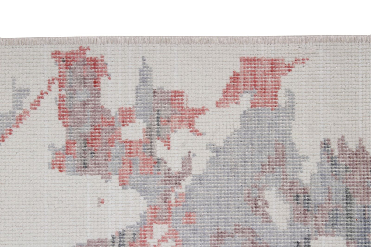 4x6 Ivory and Multicolor Turkish Traditional Rug
