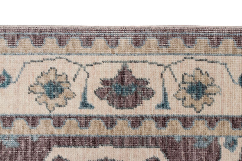 3x10 Purple and Ivory Turkish Traditional Runner