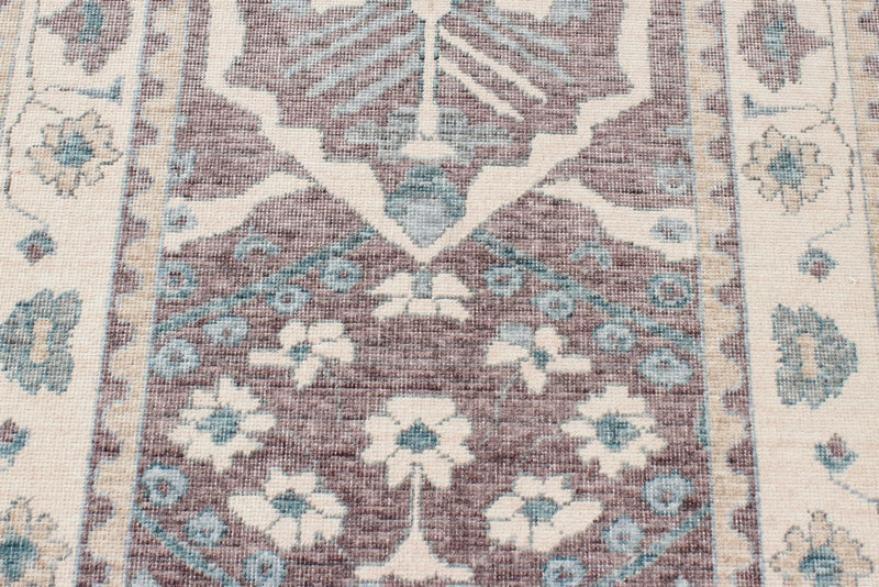 3x10 Purple and Ivory Turkish Traditional Runner