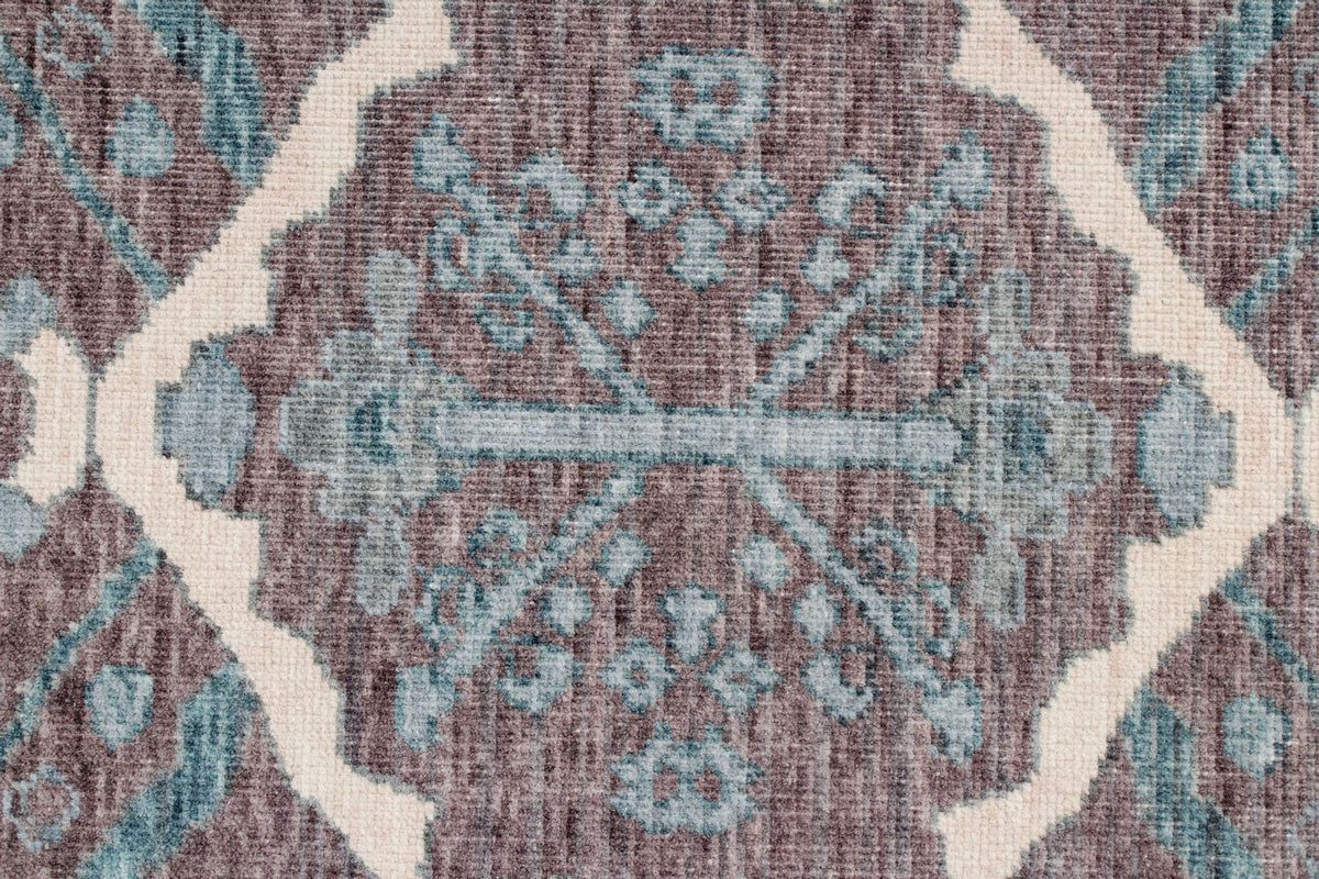 3x10 Purple and Ivory Turkish Traditional Runner