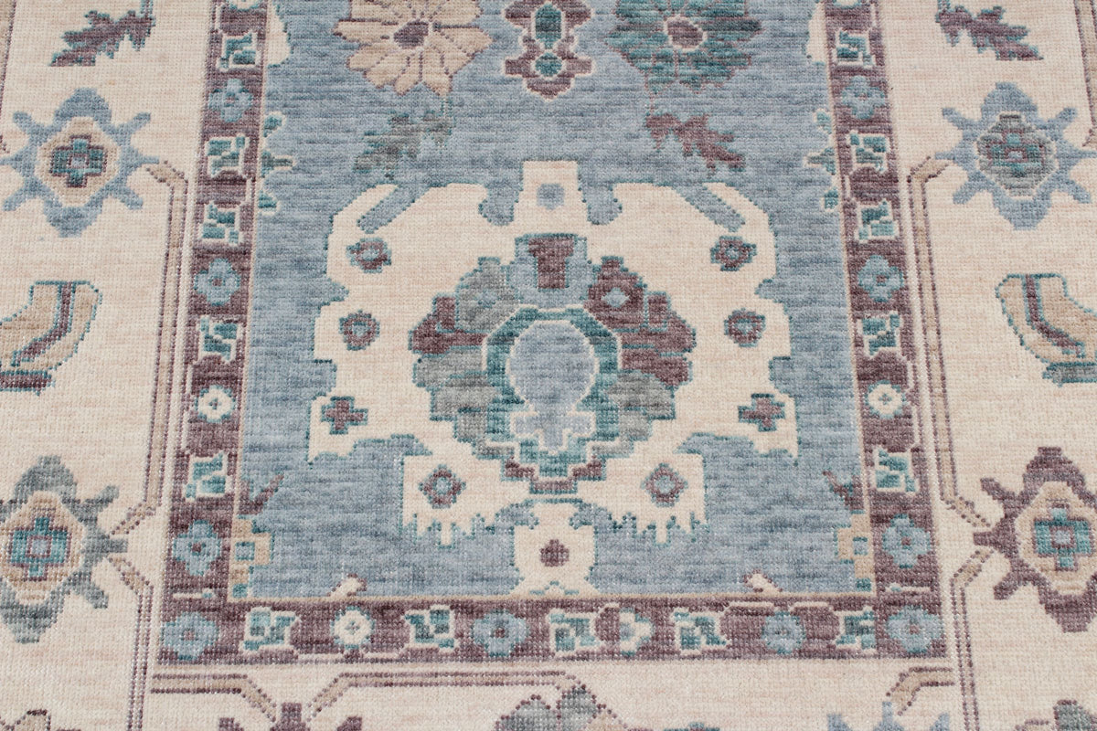3x11 Blue and Ivory Turkish Traditional Runner