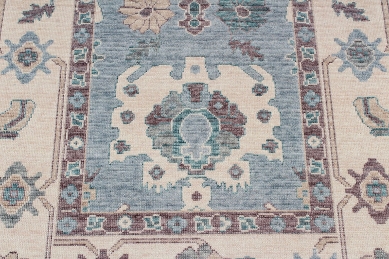 3x11 Blue and Ivory Turkish Traditional Runner