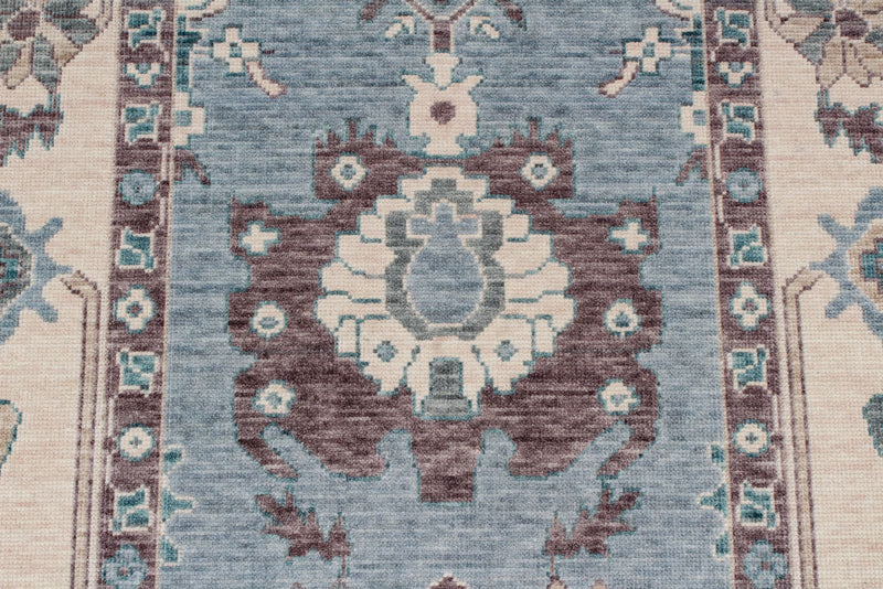 3x11 Blue and Ivory Turkish Traditional Runner