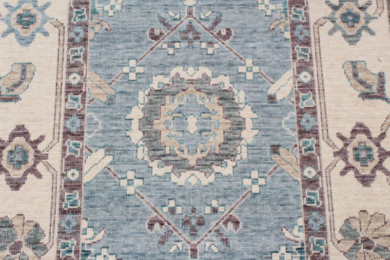 3x11 Blue and Ivory Turkish Traditional Runner