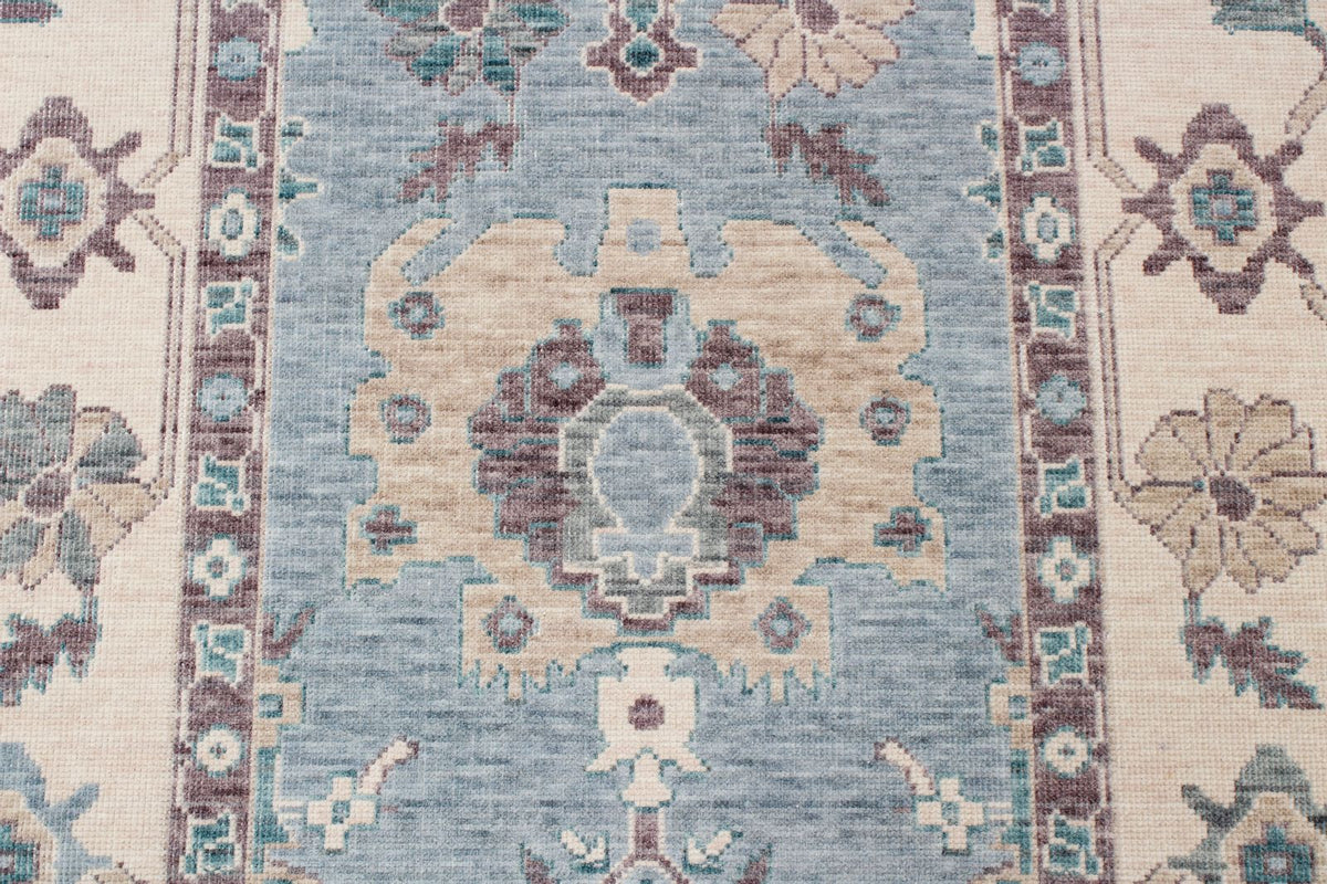 3x11 Blue and Ivory Turkish Traditional Runner