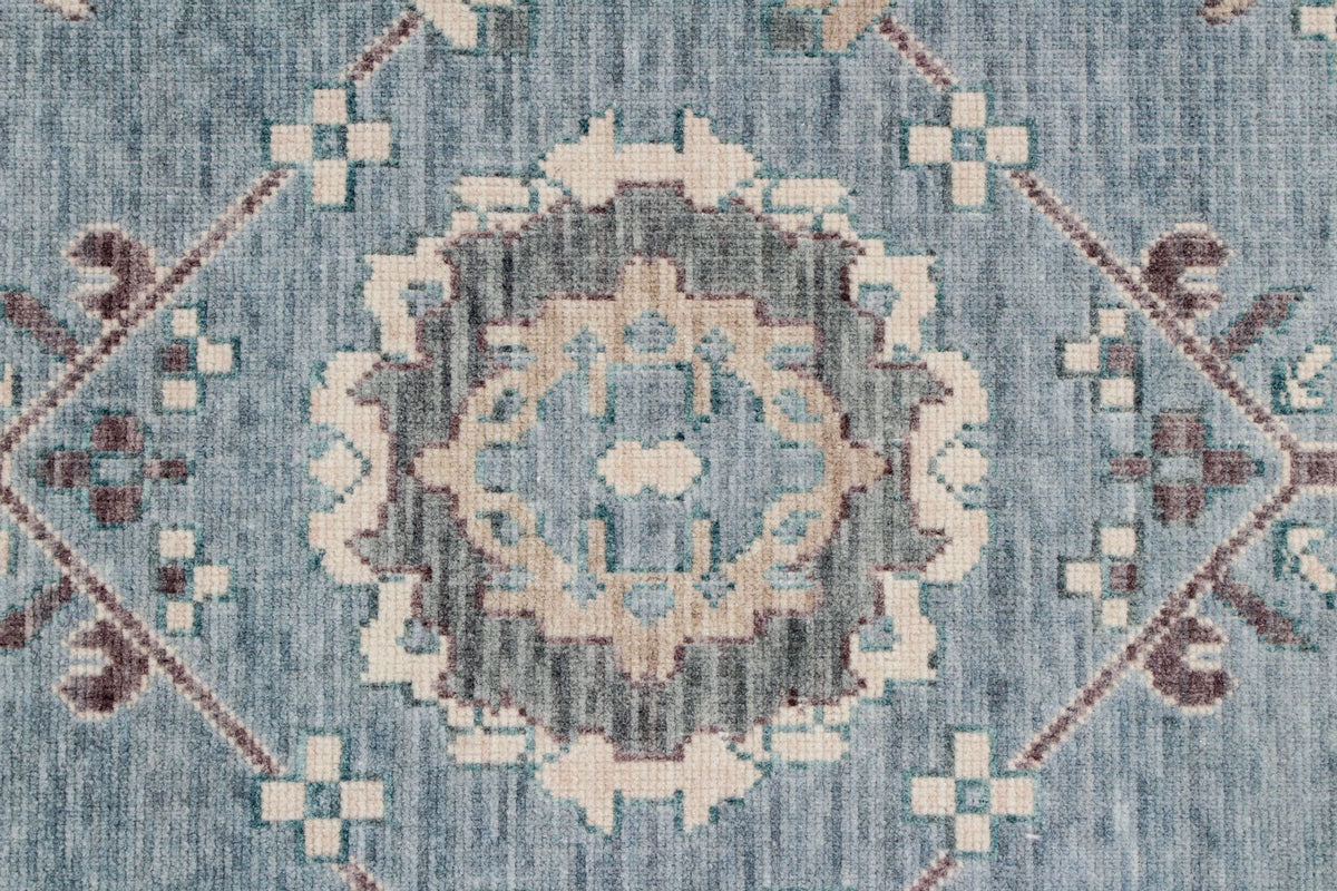 3x11 Blue and Ivory Turkish Traditional Runner