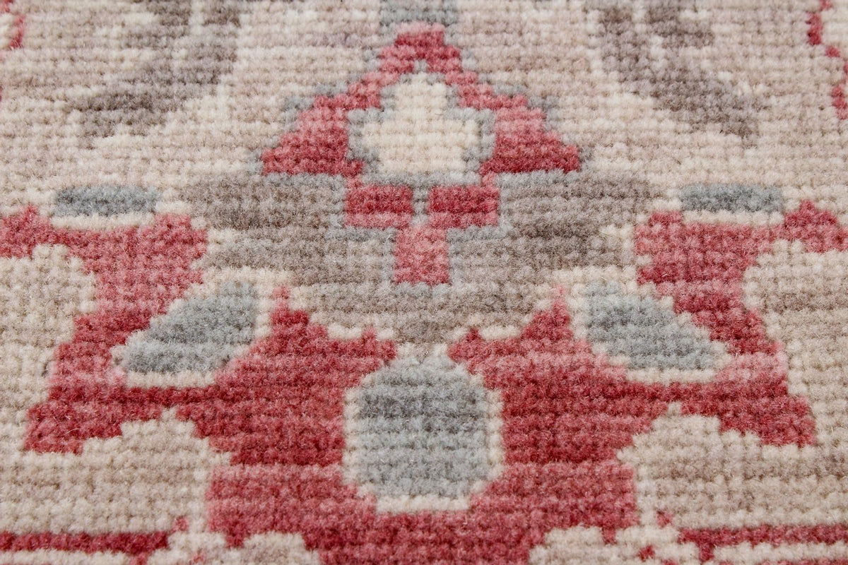 3x9 Beige and Brown Turkish Traditional Runner