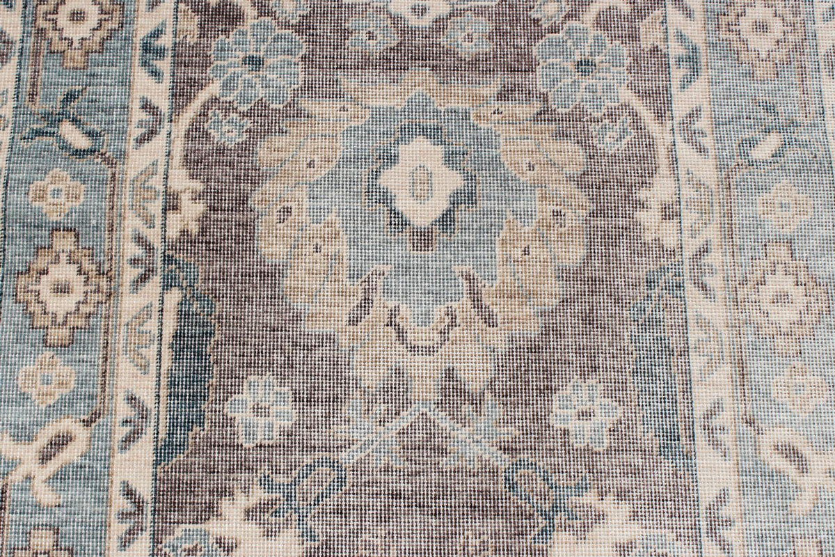 3x10 Gray and Blue Turkish Traditional Runner