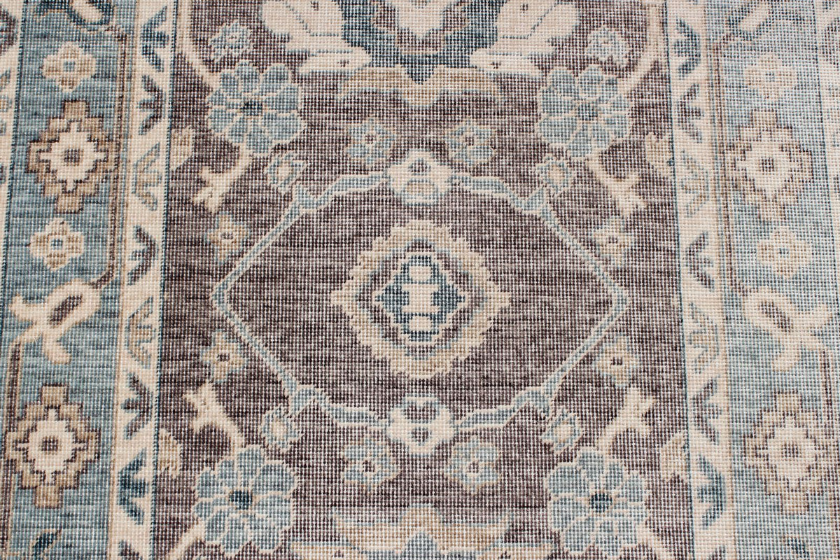3x10 Gray and Blue Turkish Traditional Runner