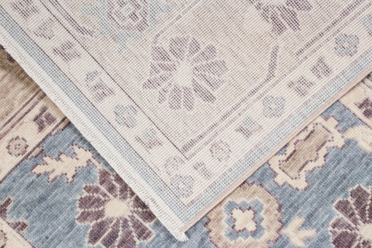 3x11 Blue and Beige Turkish Traditional Runner