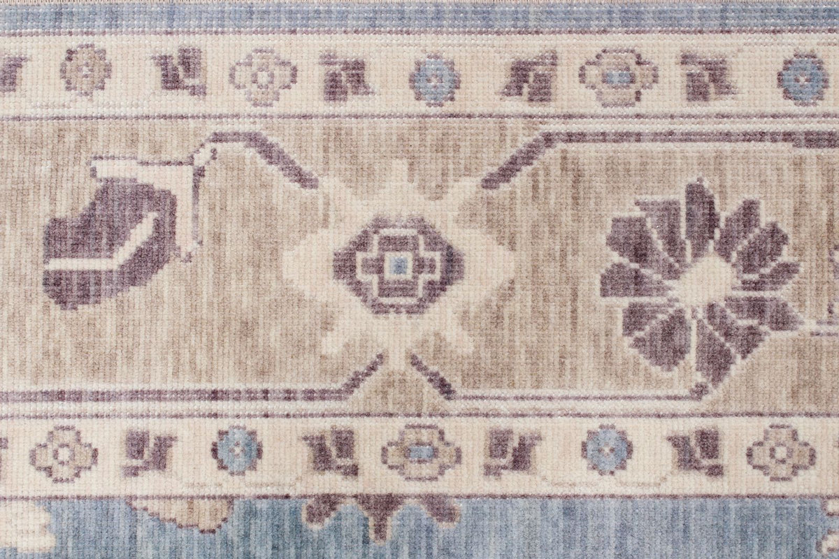 3x11 Blue and Beige Turkish Traditional Runner