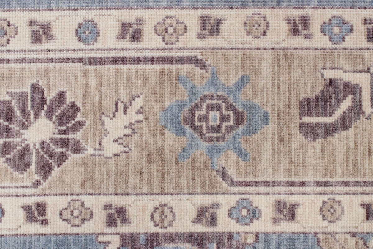 3x11 Blue and Beige Turkish Traditional Runner