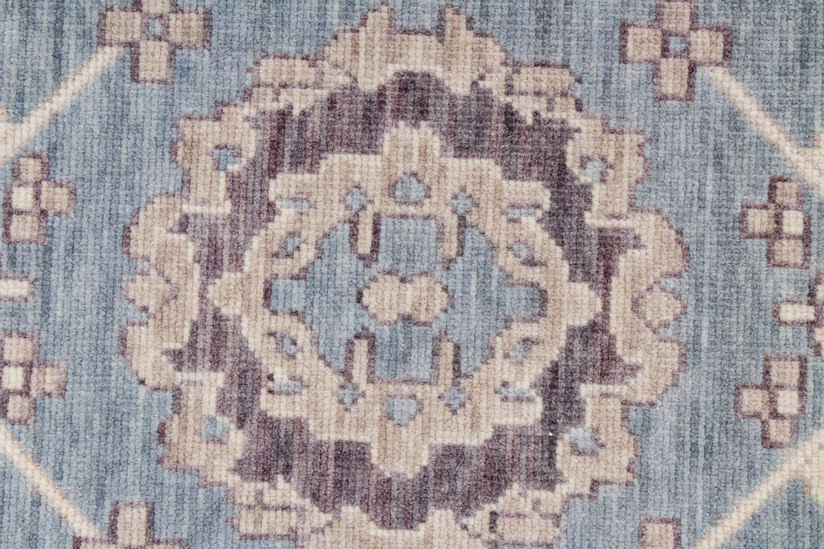3x11 Blue and Beige Turkish Traditional Runner