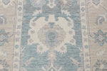 3x11 Green and Beige Turkish Traditional Runner