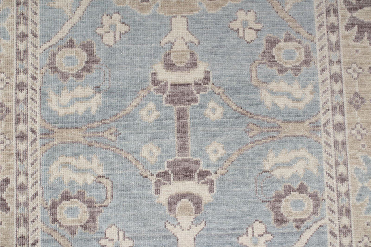 3x10 Blue and Beige Turkish Traditional Runner