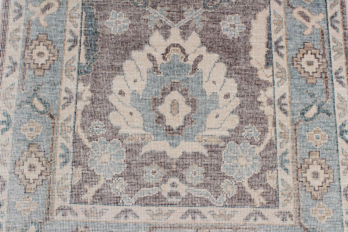 3x10 Purple and Blue Turkish Traditional Runner