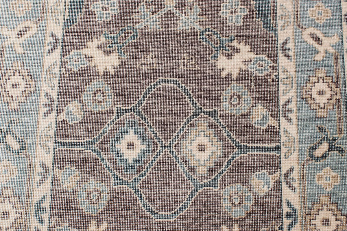 3x10 Purple and Blue Turkish Traditional Runner