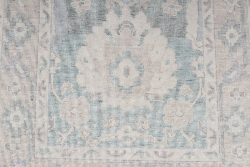 3x10 Green and Beige Turkish Traditional Runner