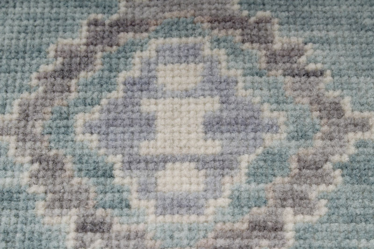 3x10 Green and Beige Turkish Traditional Runner