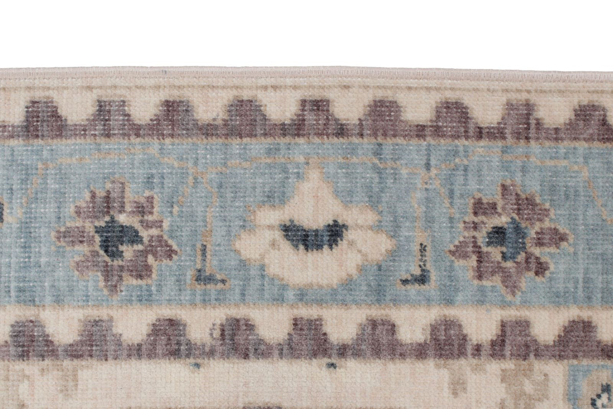3x10 Ivory and Blue Turkish Traditional Runner