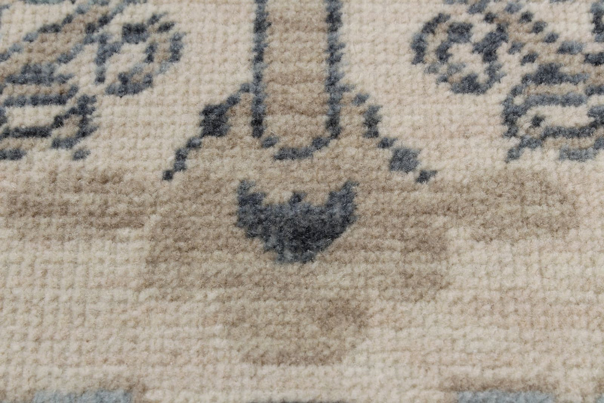 3x10 Ivory and Blue Turkish Traditional Runner