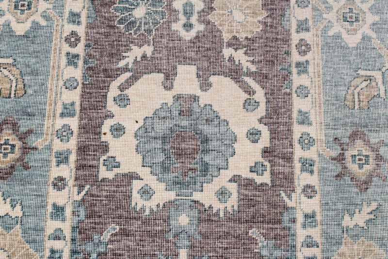 3x11 Purple and Blue Turkish Traditional Runner