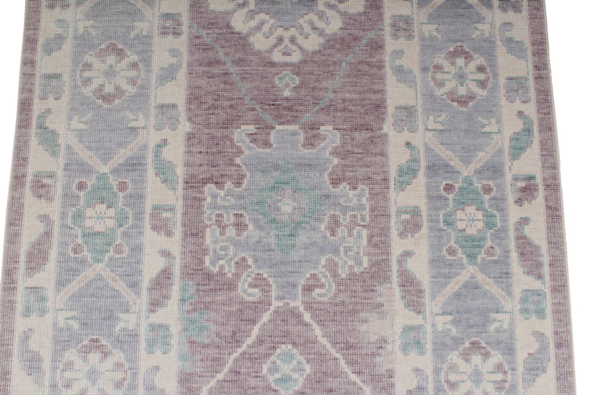 3x10 Purple and Blue Turkish Traditional Runner