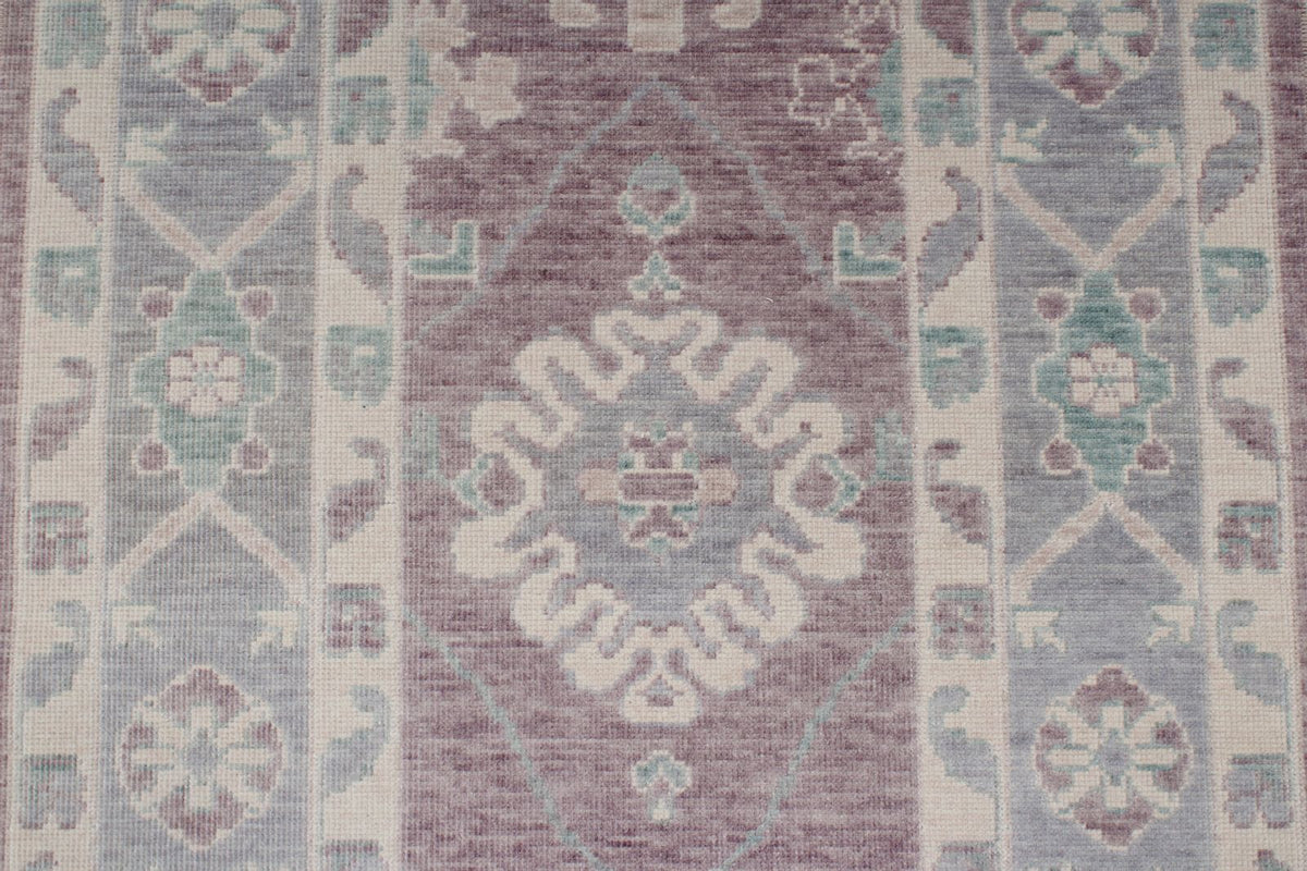 3x10 Purple and Blue Turkish Traditional Runner
