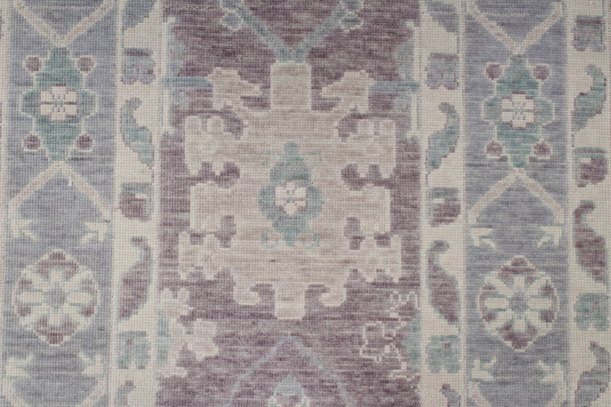 3x10 Purple and Blue Turkish Traditional Runner