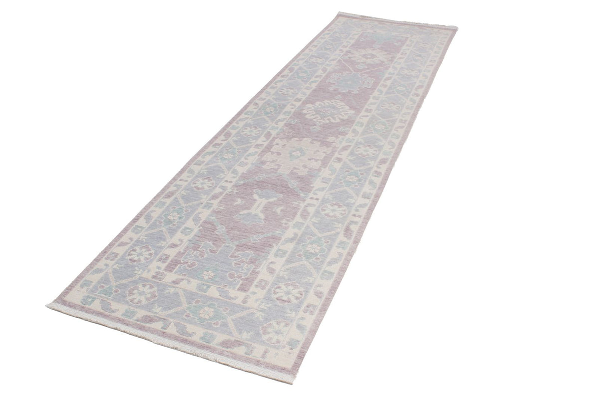 3x10 Purple and Blue Turkish Traditional Runner