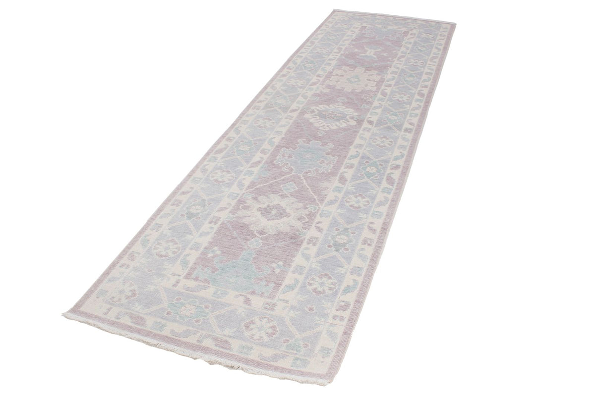 3x10 Purple and Blue Turkish Traditional Runner