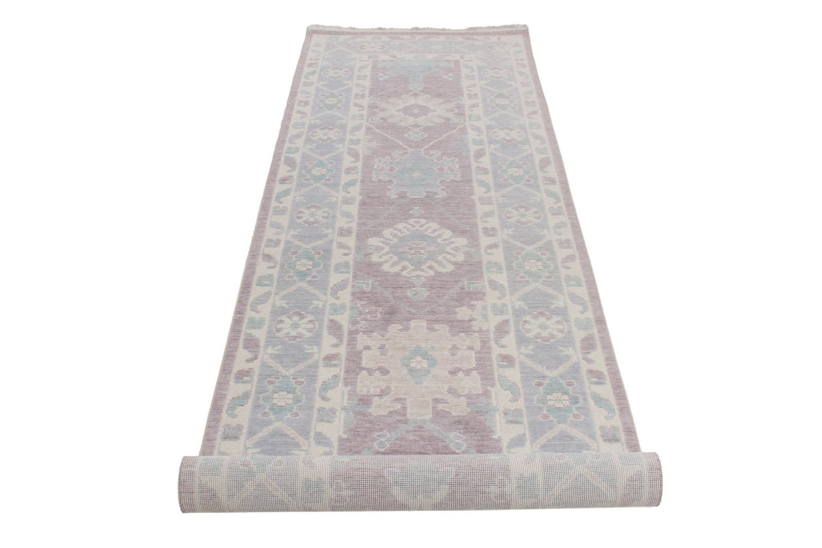 3x10 Purple and Blue Turkish Traditional Runner