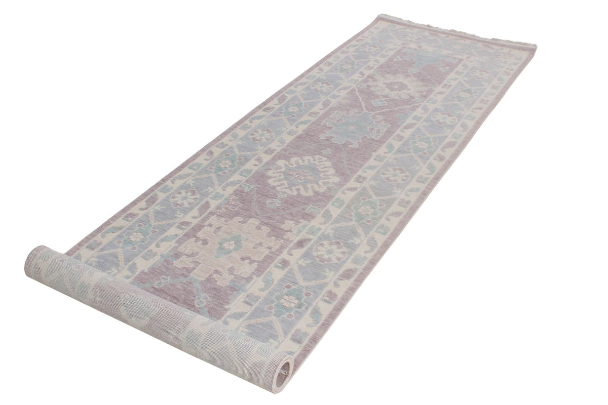 3x10 Purple and Blue Turkish Traditional Runner