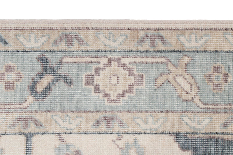 3x11 Ivory and Blue Turkish Traditional Runner