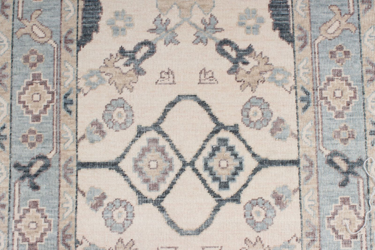 3x11 Ivory and Blue Turkish Traditional Runner