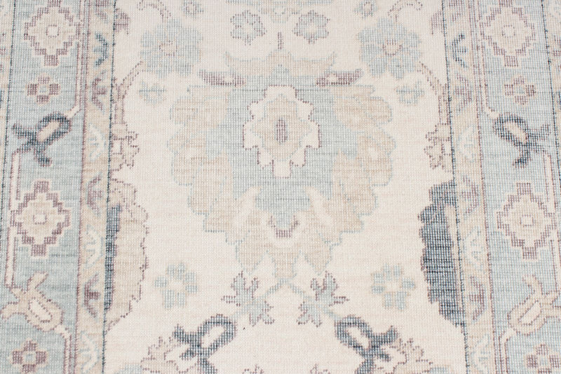 3x11 Ivory and Blue Turkish Traditional Runner