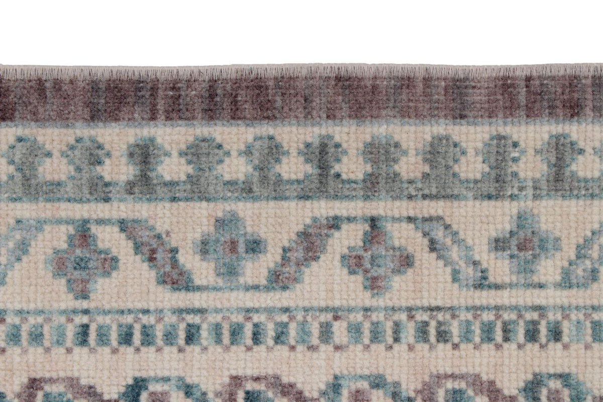 3x9 Purple and Ivory Turkish Traditional Runner
