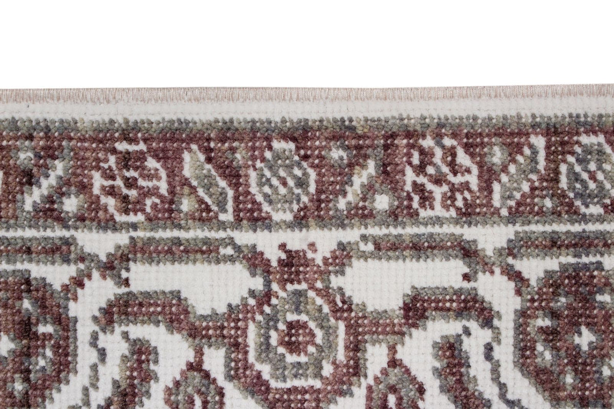3x11 Ivory and Brown Turkish Traditional Runner