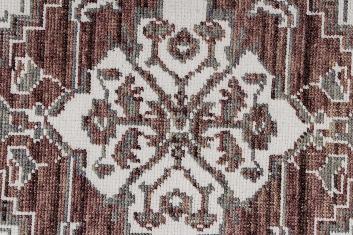 3x11 Ivory and Brown Turkish Traditional Runner