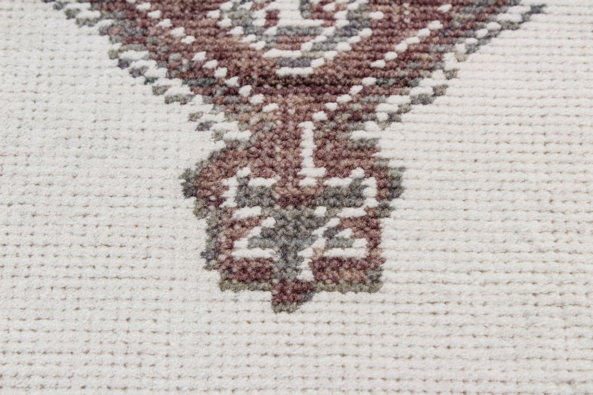 3x11 Ivory and Brown Turkish Traditional Runner