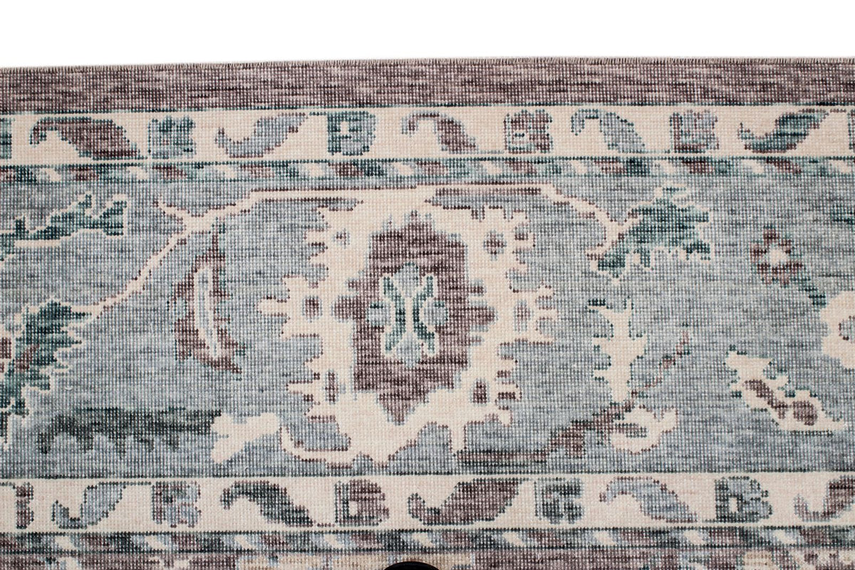 13x20 Purple and Light Blue Turkish Traditional Rug