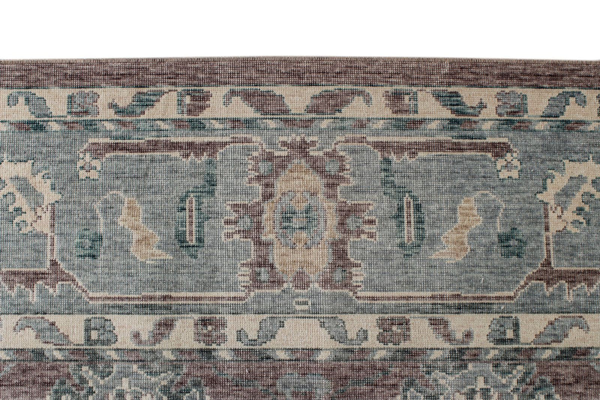 13x20 Purple and Light Blue Turkish Traditional Rug