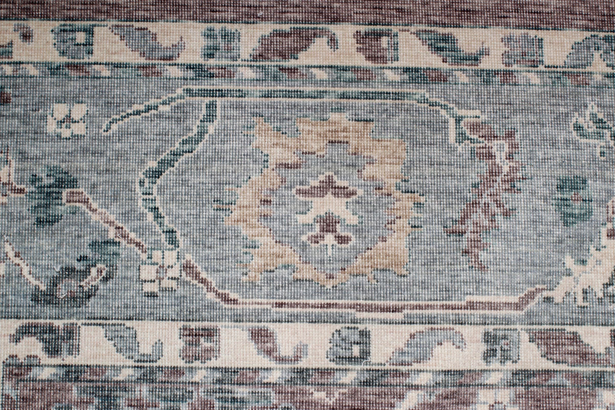 13x20 Purple and Light Blue Turkish Traditional Rug