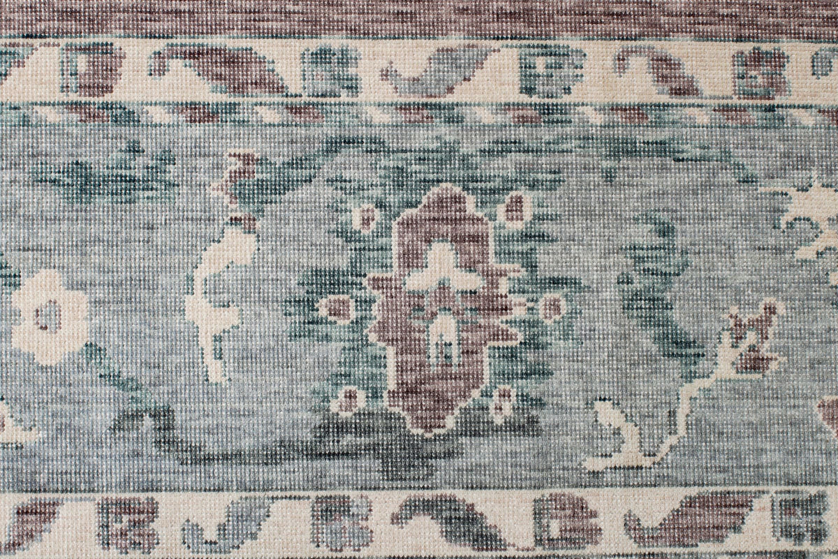 13x20 Purple and Light Blue Turkish Traditional Rug