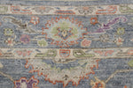 5x7 Gray and Multicolor Turkish Oushak Rug