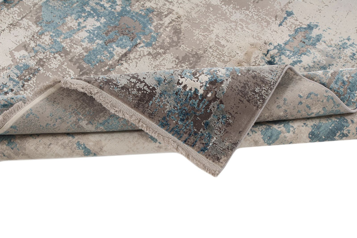 4x6 Gray and Blue Turkish Antep Rug