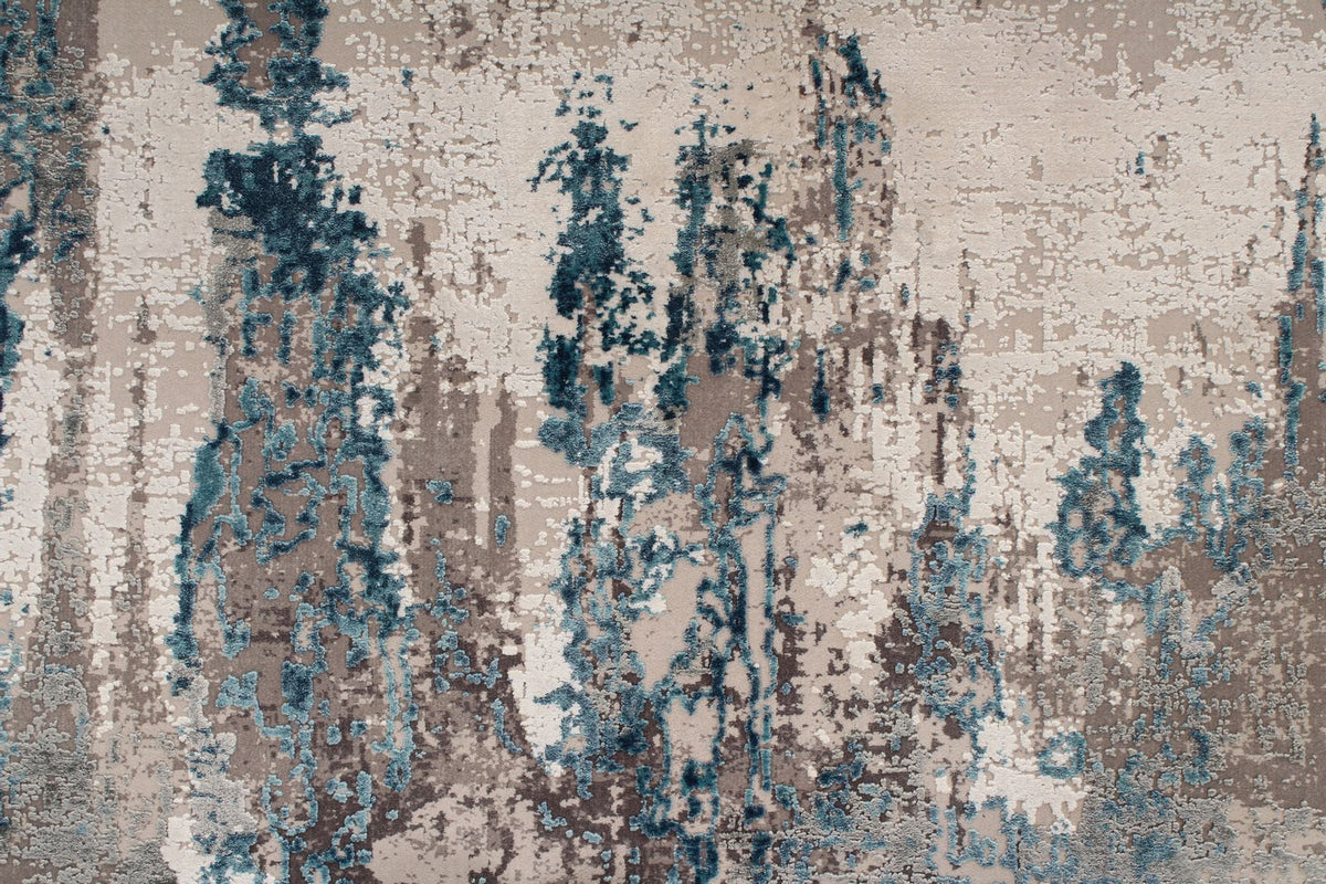 4x6 Gray and Blue Turkish Antep Rug
