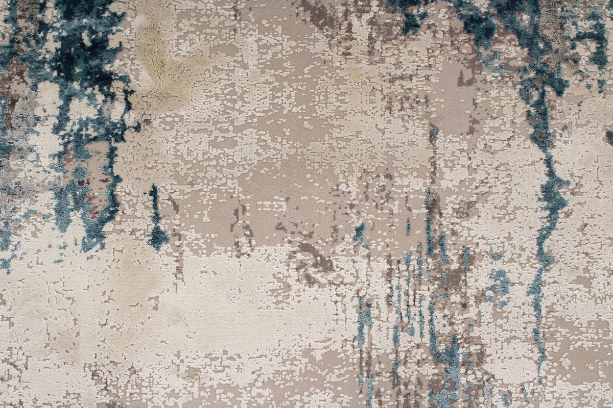 4x6 Gray and Blue Turkish Antep Rug